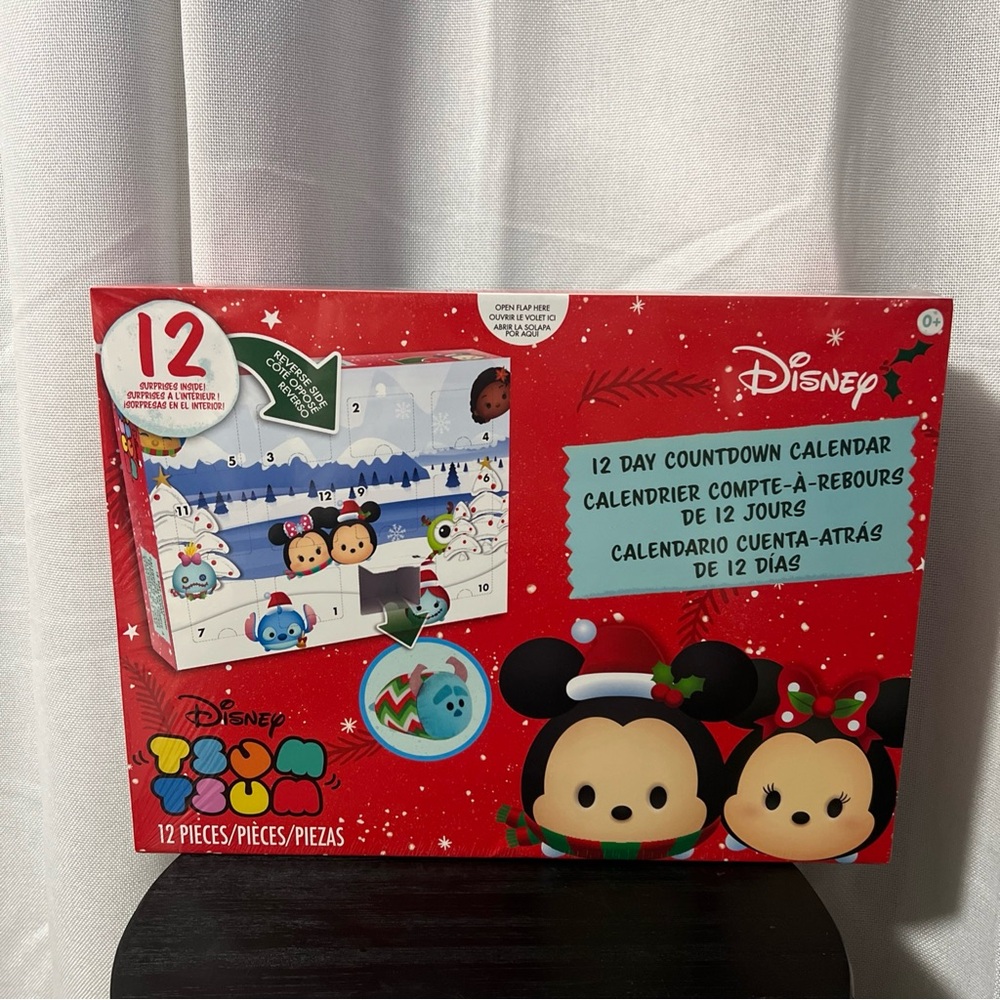 DISNEY TSUM TSUM COUNTDOWN ADVENT CALENDAR 12 Holiday Surprises Inside NEW